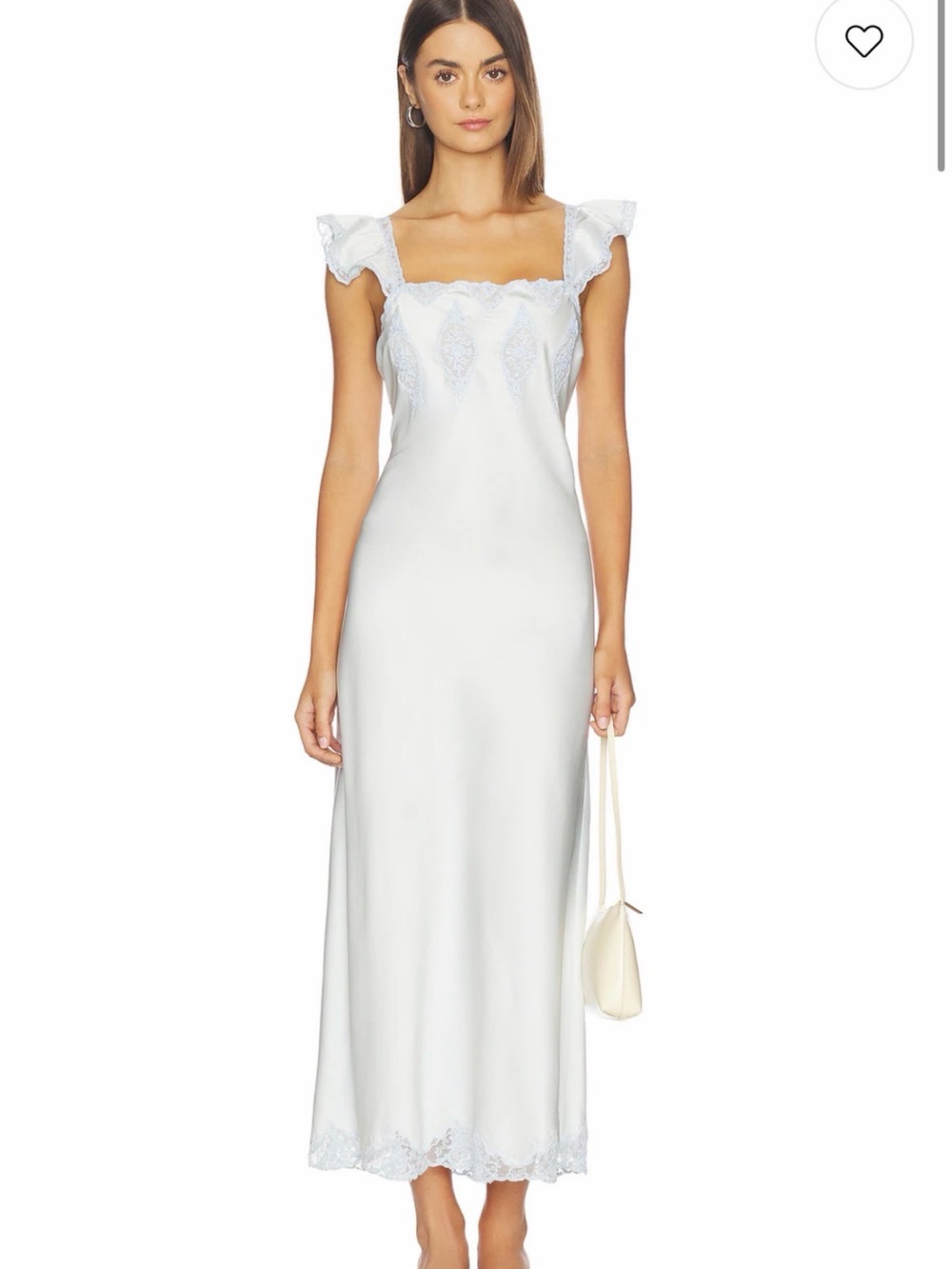 LoveShackFancy Light Blue Lace-Trim Dress, Bridal
